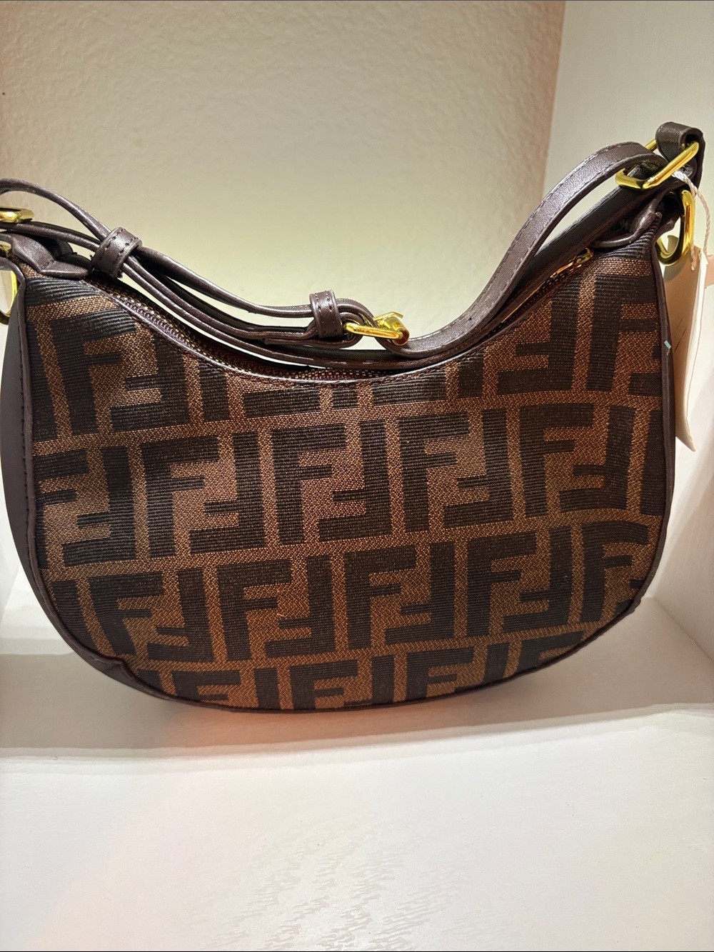 Source Unknown Brown Logo Belt Bag with Gold Hardware - Picture 2 of 3